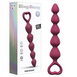 Анальний ланцюжок Love To Love Bing Bang M Plum Star 18.5 см (бордовий) - мініатюра 4