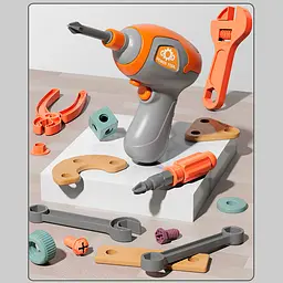 Дитячий конструктор BauTech DIY Model MO468 юний технік із шуруповертом на 147 деталей - мініатюра 7