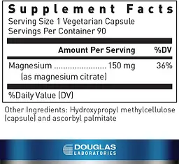 Магній цитрат Douglas Laboratories Magnesium Citrate 90 капс - мініатюра 2