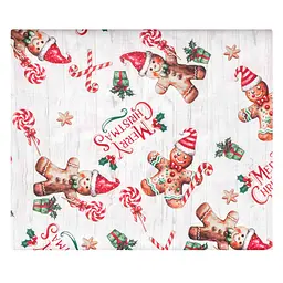Скатертина Ardesto Christmas Gingerbread 140х180см, 100% поліестер, червоний (ART08HG)
