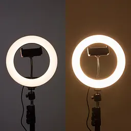 Кільцева світлодіодна LED лампа Arc Ring 8 + tripod 2.1m Black - мініатюра 7