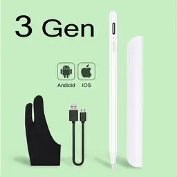 Стилус універсальний Goojodoq Active Magnetic 3 Gen Android iPhone iPad до 2017 Type-C 1.2mm білий - мініатюра 2
