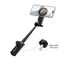 Селфі-монопод HOCO K27 Pro Magic mini live broadcast stand(pull clip+magnetic focusing version) Black (6942007668743) - мініатюра 5