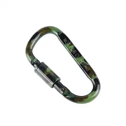 Карабін із муфтою Solve Tactical Aluminum Carabine Woodland до 100 кг алюмінієвий сплав Screwlock S4