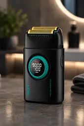 Бритва VGR 378 Black / Шейвер подвійне лезо, триммер / Бритва з LED дисплеєм
