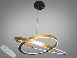 Люстра стельова LED Diasha D2488-800+600G 160W, золото, для вітальні, спальні, кухні