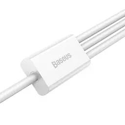 USB Baseus Superior Series Fast Charging Data Cable USB M+L+C 3.5A 0.5m білий P10320105221-01 - мініатюра 6