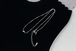 Набір Xuping Jewelry ланцюг з кулькою 6 мм 45 см додаток 5 см сріблястий - мініатюра 2