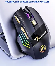 Комп'ютерна миша iMICE X7 бездротова, безшумна ігрова з акумулятором та підсвічуванням 2,4G - мініатюра 6
