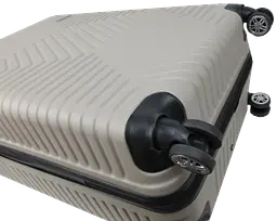 Велика пластикова валіза на колесах 115L GD Polo світло-бежева (60k001 large light beige) - мініатюра 5