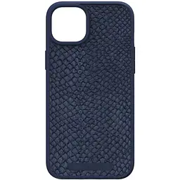 Чохол-накладка Njord Salmon Leather MagSafe Case Blue для iPhone 15 Plus (NA52SL01) - мініатюра 4