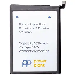 Акумуляторна батарея PowerPlant Xiaomi Redmi Note 9 Pro Max (BN52) 5020mAh (SM220373)