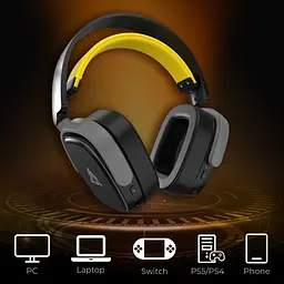 Навушники Ajazz AHM09 MAX 3-Mode Black (AHM09-MAX-BGY) - мініатюра 13