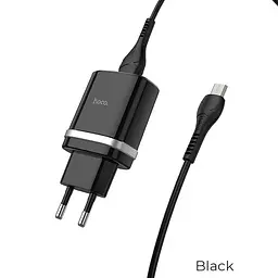 Адаптер мережевий HOCO Micro USB cable Smart FCP/AFC C12Q 18W набо білий - мініатюра 2
