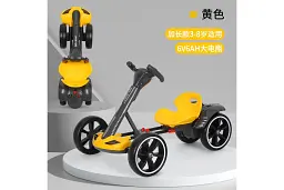 Машина дитяча електро HL-B6 з аккум.6V, 4.5A, 6км.ч, до 50кг, 3-8 років +пульт ДК жовта - мініатюра 2