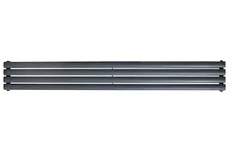 Горизонтальний дизайнерський радіатор опалення Arttidesign Rimini ІІ G 4/236/1800/50 сірий матовий