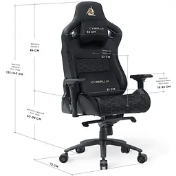 Геймерське крісло Mealux Cyberlux Apollo Black (GM-404 B)  - мініатюра 7