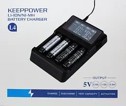 Зарядний пристрій для акумуляторів L4 Keeppower LCD USB + блок живлення - мініатюра 3