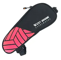 Велосумка на раму West Biking YP0707373 22х9х6,5 см 1 л чорно-рожевий (G0001973)