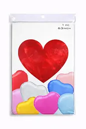 Фольгована кулька Foil Balloon "Серце" 160 см (63") 1 шт наповнення повітрям або гелієм для тематичних вечірок Червоний - мініатюра 2