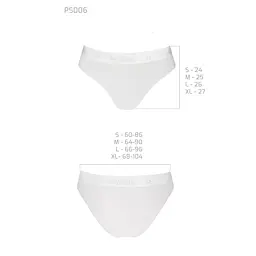 Трусики з прозорою вставкою Passion PS006 PANTIES M, white - мініатюра 5