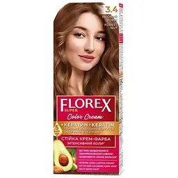 Крем-фарба Florex Лісовий горіх КЕРАТИН 3.4