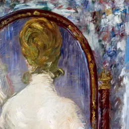 Інтер'єрна картина Перед дзеркалом, Едуар Мане, Édouard Manet, Before the Mirror, інтер'єрний декор, 80×60 см (id6668) - мініатюра 4