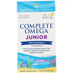Риб'ячий жир для підлітків Nordic Naturals Complete Omega Junior 90 капсул Лимон - мініатюра 2
