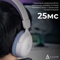 Навушники Ajazz AHM08 MAX 3-Mode White (AHM08-MAX-PWB) - мініатюра 14