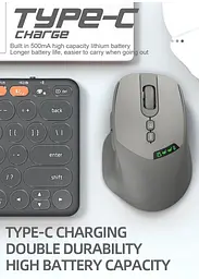 Миша бездротова 2 режимна Apayado T02 Pro Dual Mode Wireless Mouse сіра - мініатюра 4