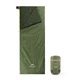 Спальник Naturehike LW180 Mini (NH21MSD04) +15°C - правий - 205см - темно-зелений