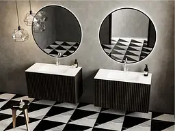 Умивальник Miraggio DELLA 1000 (0000166) Miramarble, Глянцевий, Накладний/Врізний, Білий - мініатюра 5