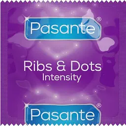 Презервативи Pasante крапково-ребристі Ribs and Dots