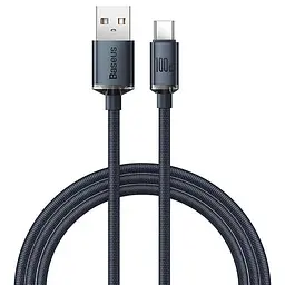 Кабель Baseus Crystal Shine Series Fast Charging Data Cable USB to Type-C 100W 1.2m CAJY000401 Black