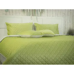 Чохол на подушку Руно 50х70 см велюровий оливковий (382.55_Olive Green ромб) - мініатюра 5
