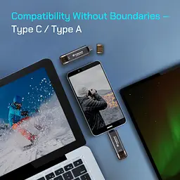 Transcend Портативний SSD Transcend 2TB USB 3.1 Gen 2 Type-A + Type-C ESD310 Чорний - мініатюра 7