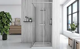 Душова кабіна Rea City 90x90 nickel brush REA-K6496 - мініатюра 2