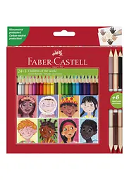 Набір олівців 24 кол. FABER CASTELL + 3 двосторонні Skintones (511515)