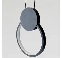 Одинарний чорний LED-підвіс Artlight 8207BBK із круглим світловим кільцем і диском - мініатюра 3