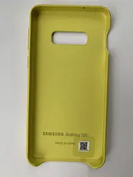 Чохол шкіряний протиударний оригінальний Official Leather Cover EF-VG970LYEGRU для Samsung Galaxy S10e Yellow - мініатюра 9