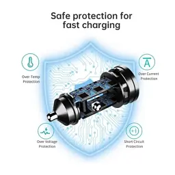Зарядний пристрій Choetech USB-C+USB-A 60W QC3.0/PD/PPS black (TC0014-BK) - мініатюра 7