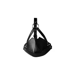 Маска-кляп Head Harness with Mouth Cover and Solid Ball Gag - Black Ouch! 36-OU895BLK 100291 - мініатюра 5
