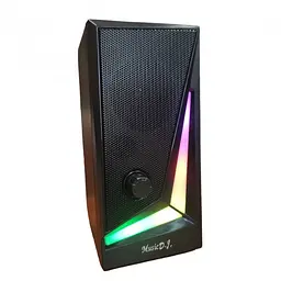 Комп'ютерні колонки акустика 2.0 USB Music D9 MJ-100 з RGB-підсвіткою - мініатюра 3