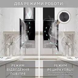 Витяжка декоративна похила Perfelli PIANO NERO - мініатюра 12