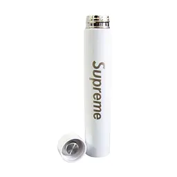 Білий термос для чаю та кави металевий термопляшка термочашка SUPREME SLIM H2O 250ml - мініатюра 2