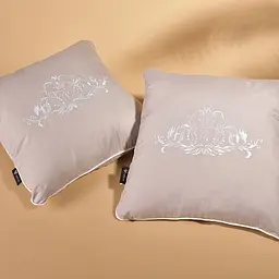 Подушка декоративна IDEIA 45х45 - Royal з вишивкою світло-сіра - мініатюра 4
