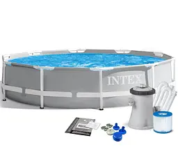 Каркасний басейн Intex 305×76 см з фільтр насосом для двору та дачі