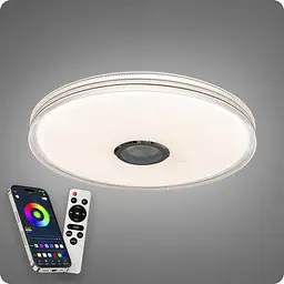 Люстра світлодіодна 517 Dlight RGB з пультом і колонкою 80Вт Білий (02174) - мініатюра 6