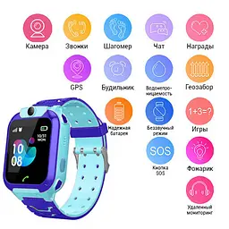 Дитячий смарт-годинник c GPS Smart baby watch TD07S + камера Блакитний + карта пам'яті micro KINGSTON 16Gb - мініатюра 5
