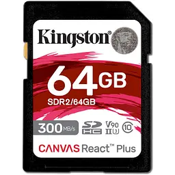 Карта пам'яті Kingston 64GB SDXC C10 UHS-II U3 R300/W260MB/s (SDR2/64GB) - мініатюра 2